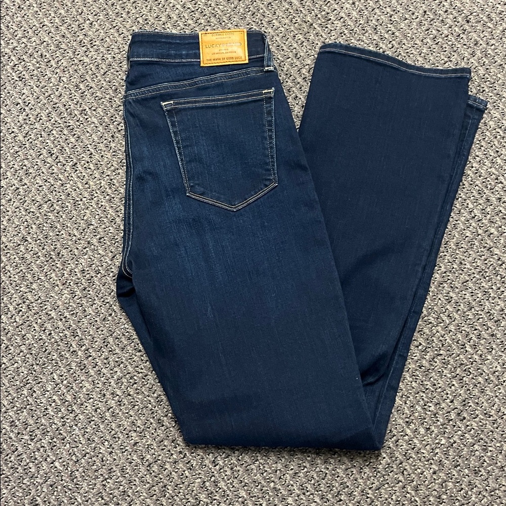 Lucky Brand Lolit Boot ORT Premium jeans Size 12/31 Dark Blue.Denim Low Rise
